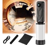 JJC Accesorio de luz de 360° para Insta360 X6 X5 Osmo360 II, iluminación de | Carga tipo C de 1280 mAh, w. 0.6 cm-20, 3 modos de color, 5 niveles de brillo, luz LED personal para Insta360 X4 X3 GoPro Max