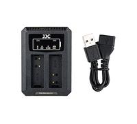 JJC Adaptador de cargador de batería dual USB para cámara digital Panasonic DMW-BLG10/DMW-BLE9 Leica BP-DC15