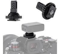 JJC Adaptador de montaje de zapata fría para DJI Mic 1 con 1/10.2 cm-20, adaptador de zapata fría ABS duradero solo para DJI Mic1, accesorios de zapata caliente para cámara DSLR Vlogging grabación de