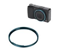 JJC Anillo de metal para decoración de lente para cámara Ricoh GR IV, sustituye a GN-3, color azul | Aleación de aluminio, decora la cámara, ligero 2,4 g, ajuste de precisión