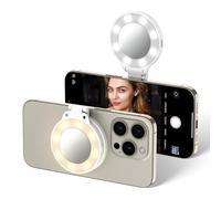 JJC Anillo de selfie magnético con 3 ajustes de brillo, diseño plegable, tipo C, recargable para iPhone 17, 16, 15, 14, 13