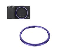 JJC Anillo decorativo de metal compatible con cámara Ricoh GR IIIx GR3x, sustituye a Ricoh original anillo o accesorio GN-2 (morado)