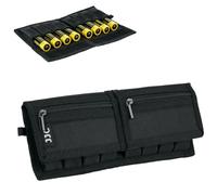 JJC Bolsa de batería resistente al agua, organizador de baterías, soporte para tarjetas SD Memeroy para 8 baterías 18650 + 4 tarjetas SD, soporte de batería bolsa de transporte