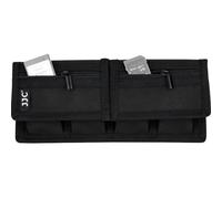 JJC Bolsa de Nailon para cámara de batería, Soporte de batería (4 Bolsillos) SD Memeroy Card Case para Canon EOS R 5D 6D 7D 90D 80D Nikon Z6 Z7 D850 D800 D750 Sony A9 A7 A6600 A6100 SLR Battery