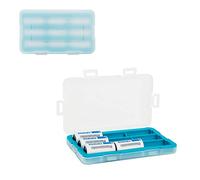 JJC Caja de almacenamiento de baterías de plástico duro de 9 ranuras para 9 baterías CR123 CR123A CR17345 16340
