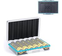 JJC Caja de Batería 18650 Porta Pilas para 6 Piezas de Batería 18650 y Todas las Baterías de Tamaño Similar, Organizador de Funda de Transporte de Baterías