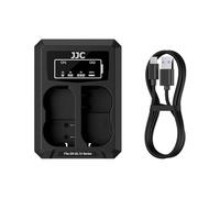 JJC Cargador de Batería Dual USB para Nikon ZR Zf Z7II Z7 Z6III Z6II Z6 Z5II Z5 D850 D750 D610 D600 D500 D7500 D7200 D7100 D7000 D810A D810 D800E Reemplaza Nikon EN-EL15/EN-EL15a/EN-EL15b/EN-EL15c