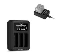 JJC Cargador de batería Triple USB-C Compatible con cámara Ricoh GR IV, GR4, GRIV, Cargador de batería + 1 Cable de Carga Tipo C para Rico. DB-120