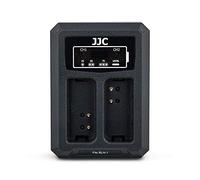 JJC Compatible con Olympus Pen-F, E-P5, E-M1, E-M5, E-M5 Mark II Cámaras Cargador de Batería Dual USB