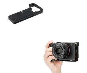 JJC Empuñadura de metal compatible con Sony A7C II, A7C R, agujero de 1/4-20, tipo Arca, mango compatible con Apple AirTag, mejora la sensación de mano, reemplaza el GP-X2 original