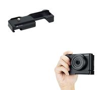 JJC Empuñadura de metal compatible con Sony ZV-1F, ZV-1 II, tipo Arca, agujero de 4 x 1/4-20 pulgadas, soporte de zapata fría inferior de empuñadura, mejora la sensación de mano