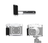 JJC Empuñadura de metal para cámara digital Fujifilm GFX100RF, mango GFX 100RF con placa de liberación rápida Arca de aleación de aluminio, soporte antideslizante en L, agarre de silicona mejorado
