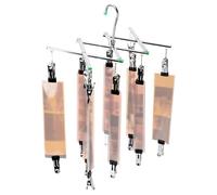 JJC Estante Colgante de 35 mm para 120 Películas Negativas, de Acero Inoxidable, Colgador Ajustable de 10 Clips con Revestimiento de PVC, Gancho Giratorio de 360° para Secar sin Arañazos de Negativos