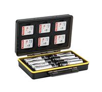 JJC Estuche para Tarjetas de memorias: 6 Tarjetas SD SDHC SDXC y 8 Pilas AA