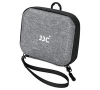JJC Estuche rígido para filtros de lente de viaje, resistente al agua y al polvo, con bolsa de transporte y paño de limpieza de microfibra, gris