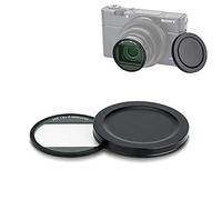 JJC Filtro UV para Sony ZV-1II, ZV-1, RX100 VII, VI, V, Canon G7X Mark III, II, G5X Mark II - Filtro de protección de lente multicapa ultra delgado con tapa de lente y funda protectora