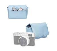 JJC Funda compacta de piel de microfibra con cierre magnético para Fuji X100VI X100V X-E5 w XF23 mm XF27 mm F2.8 Kit de lentes y PowerShot V1, bolsa de almacenamiento protectora con bolsillo trasero