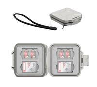 JJC Funda delgada para tarjetas de memoria portátil para 4 tarjetas SD y 8 tarjetas micro SD, resistente al agua, antigolpes, SDHC SDXC, organizador de caja de almacenamiento TF ultrafino con espuma