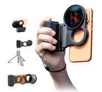 JJC Handgirp - Adaptador de Filtro magnético para teléfono, Filtro CPL de 67 mm, Kit 3 en 1 para iPhone 17/Air/17 Pro/16 Pro/15 Pro/14 Pro - Juego de filtros magnéticos de Lente de Agarre a presión