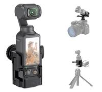 JJC Jaula ligera Pocket3 con adaptador de montaje de zapata fría desmontable y 1/4 pulgadas 20, soporte adaptador de expansión para trípode y soporte de zapata DSLR compatible con DJI Osmo Pocket 3