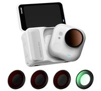 JJC Juego de 4 filtros Go Ultra ND para accesorios Insta360 Go Ultra, ND8 ND16 ND32 ND64, filtro de rosca de densidad neutra, control de exposición de cámara, vidrio óptico multicapa, con estuche de