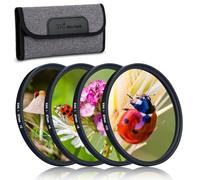 JJC - Juego de filtros macro para lentes de 67 mm (+2, +4, +8, +10) 4 piezas/set con funda para filtros de lente para cámaras Canon, Nikon, Sony, Pentax, Olympus, Fuji DSLR