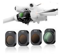 JJC Kit de filtros ND y CPL compatible con DJI Mini 4 Pro, paquete de 4 CPL ND16 ND64 ND256 filtros polarizadores de densidad neutra con toallita, compatible con DJI Mini 4 Pro Drone accesorio de