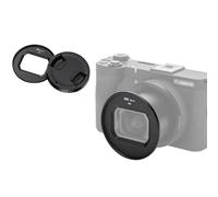 JJC Kit de lentes de 3 piezas compatible con cámara digital Canon PowerShot V1, incluye anillo adaptador de filtro de aleación de aluminio de 58 mm, tapa de lente con cuerda
