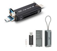 JJC Lector de Tarjetas USB 3.0 SD Micro SD con Estuche de Almacenamiento, USB C/USB A Plus OTG para SD SDHC SDXC Memoria Micro SD TF, Compatible con Computadora Portátil OTG Enable Phone Tablet