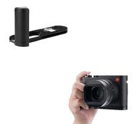 JJC Mango de metal en forma de L compatible con Leica Q3, Q3 43, cámaras monocromáticas, agujero de 1/4 a 20, tipo Arca de liberación rápida, protección inferior de tela de microfibra, mejora la