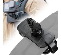 JJC Mochila de acción con correa de hombro para DJI Osmo Action 6 5 Pro 4 3, adaptador de clip de mochila para Hero 13 12 11 10 con base de silicona