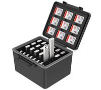 JJC Organizador de tarjetas de memoria y USB 2 en 1 para 25 unidades flash USB + 9 SD + 18 Micro SD - Estuche de almacenamiento