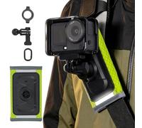 JJC Osmo Action 6 5 Pro 4 3 - Soporte para mochila y correa de hombro | Mochila con clip adaptador para Hero 13 12 11, cierre de , correa de hombro con cabeza esférica, color verde para Insta360