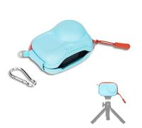 JJC Osmo Action 6 - Bolsa pequeña con mosquetón para DJI Osmo Action 6 5 Pro 4 3, funda rígida azul Action6 Mini cámara para trípode Selfie Stick accesorios (diseño parcialmente abierto)