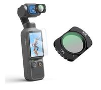 JJC Osmo Pocket 4 3 CPL - Filtro polarizador con protector de pantalla | Filtro polarizador circular magnético CPL Accesorios, Cristal óptico HD multi-templado con paño de limpieza para vlogging
