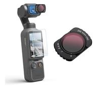 JJC Osmo Pocket 4 3 - Kit de filtro ND variable con protector de pantalla y | Filtro magnético ajustable ND 64-1K para DJI Osmo Pocket 4 3, densidad neutra, vidrio óptico HD multicapa para vlogging