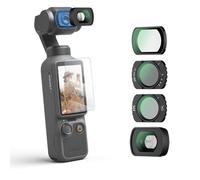 JJC Osmo Pocket ND CPL - Juego de lentes gran angular con filtro de niebla negra con protector de pantalla