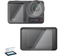 JJC Paquete de 2 protectores de pantalla DJI Osmo Action 4 Action 3, protector de lente de vidrio templado ultra transparente 9H + película de pantalla LCD para cámara Osmo Action 4 Action 3, 0.3 mm