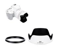 JJC Parasol con Anillo Adaptador para el Objetivo YN 50 mm f/1,8 II, Blanco | Bloquea luz parásita|Interior mate|Sin viñeteo|Soporta filtros y tapas 58mm|Almacenaje reversible