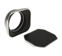 JJC Parasol rectangular incl. adaptador de 49 mm y cubierta protectora - para Fuji X100F, X100T, X100S, X100, X70 plata