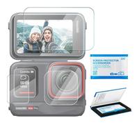 JJC Protector de pantalla de lente [6 piezas] compatible con cámara Insta360 Ace Pro, vidrio templado ultra transparente Insta 360 Ace Pro, accesorios de protector de pantalla, 0.3 mm, 9H, 2.5D,