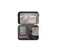 JJC Protector de pantalla LCD frontal y trasero de dureza 9H + cubierta de cristal compatible con cámara de acción Ace Pro 2, protector de vidrio ultrafino de 0,3 mm, antipolvo, antiburbujas