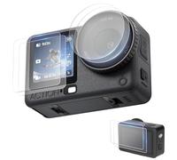 JJC Protector de pantalla para DJI Osmo Action 6 (6 piezas) Accesorios de | Osmo Action 6 - Cristal templado transparente de 0.12 pulgadas, dureza 9H, pantalla Action6 y película protectora de lente