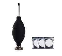 JJC Soplador de aire limpio profesional y seguro, sin polvo, para sensor de cámara réflex digital (CCD/CMOS), lentes, filtros y otros equipos electrónicos sensibles, color negro