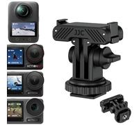 JJC Soporte adaptador de zapata fría para DJI OSMO 360 Action 5 Pro 4 3, ángulo de 180° ajustable, soporte desmontable para monitor de cámara con agujero de tornillo de 1/4, diseño magnético de