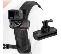JJC Soporte de correa de hombro para cámara de acción para DJI Osmo Action 6 5 Pro 4 3, adaptador de clip de mochila para Hero 13 12 11 10, soporte de cabeza de bola para Insta 360 Ace Pro 2