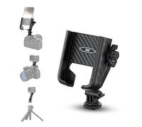 JJC Soporte de trípode resistente para teléfono, adaptador universal de cámara para smartphone duro con zapata fría y tornillo de 1/4 pulgadas, [bloqueo seguro] Soporte giratorio de 360° para iPhone