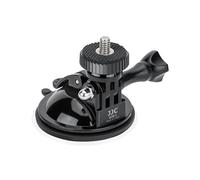 JJC Soporte de Ventosa para micrófono LED y Accesorios de Tornillo de 1/4"-20 Que se fijan a portátiles y más y para Hero/dji Osmo Action Camera Car Dash Holder