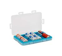 JJC Soporte para batería a prueba de humedad para 12 baterías recargables CR2 / CR15H270, caja de almacenamiento de baterías, organizador de batería