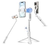 JJC Tripode extensible 40" con control remoto inalámbrico para iPhone 16-12 y teléfonos Samsung, Huawei, Google